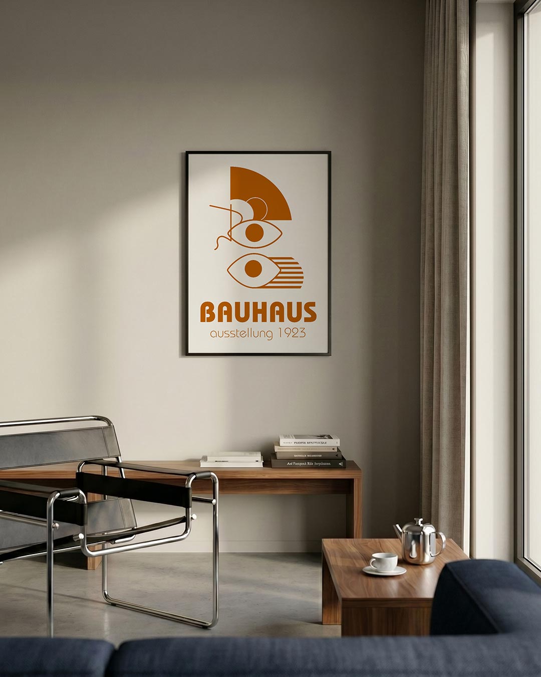 – staande Bauhaus poster voor aan de muur