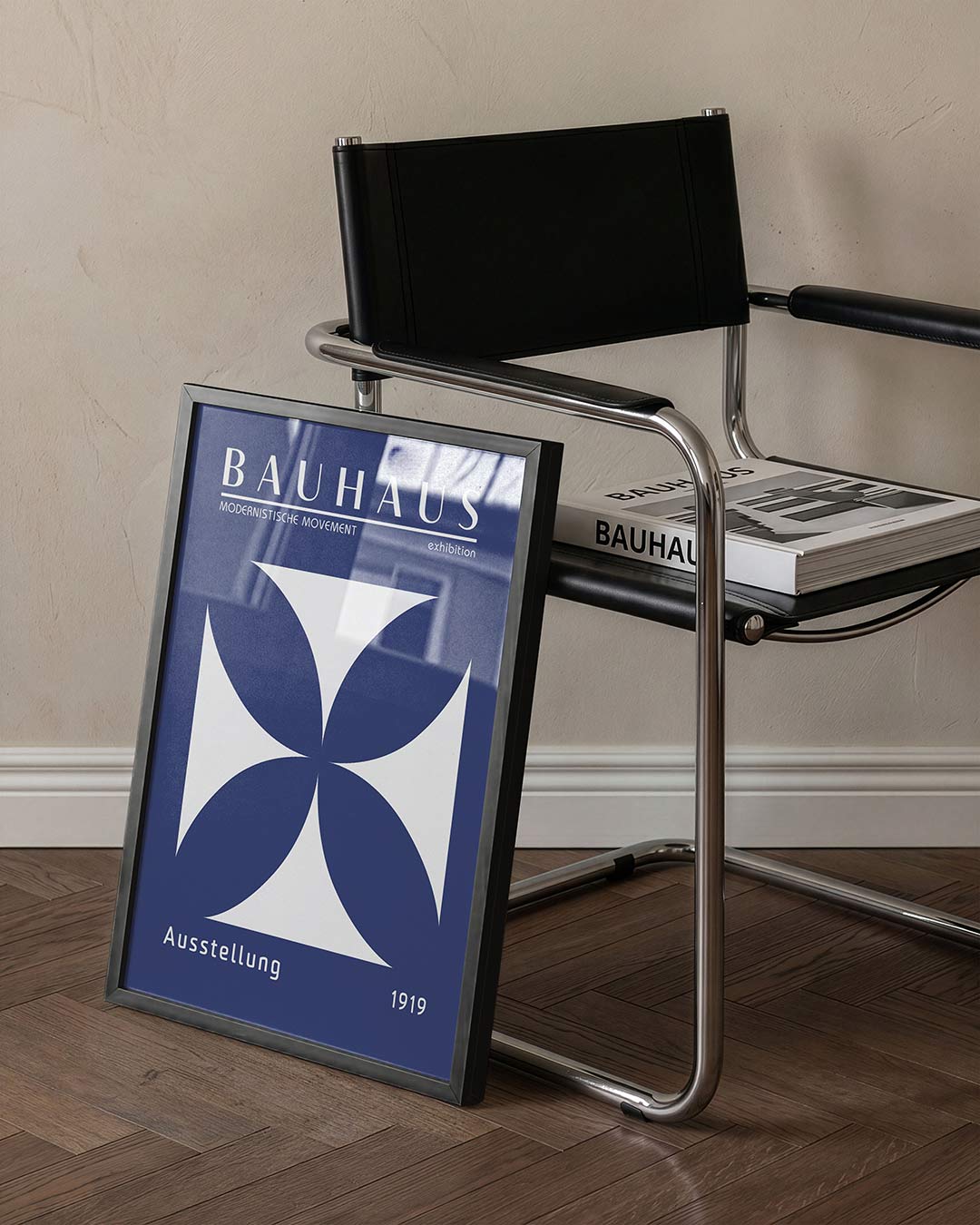 Vorm en balans – staande Bauhaus poster voor aan de muur