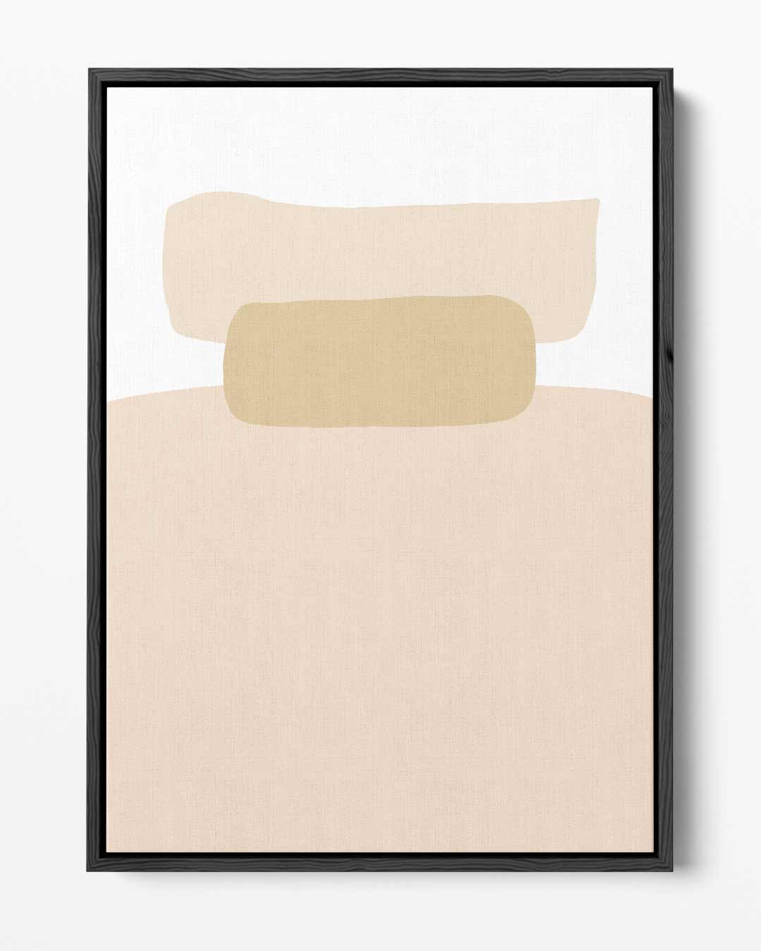 Zacht Neutraal Abstract – portret kunstwerk als wanddecoratie