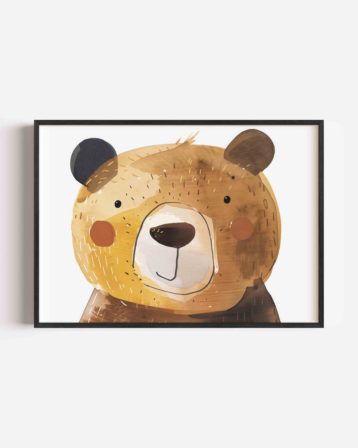 Beer met bruine oren – landscape kinderposter als wanddecoratie