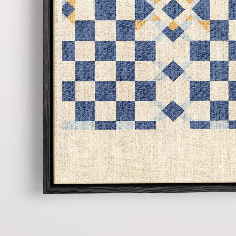 Geometrisch Schaduwspel – modern portret kunstwerk van WallArtistic