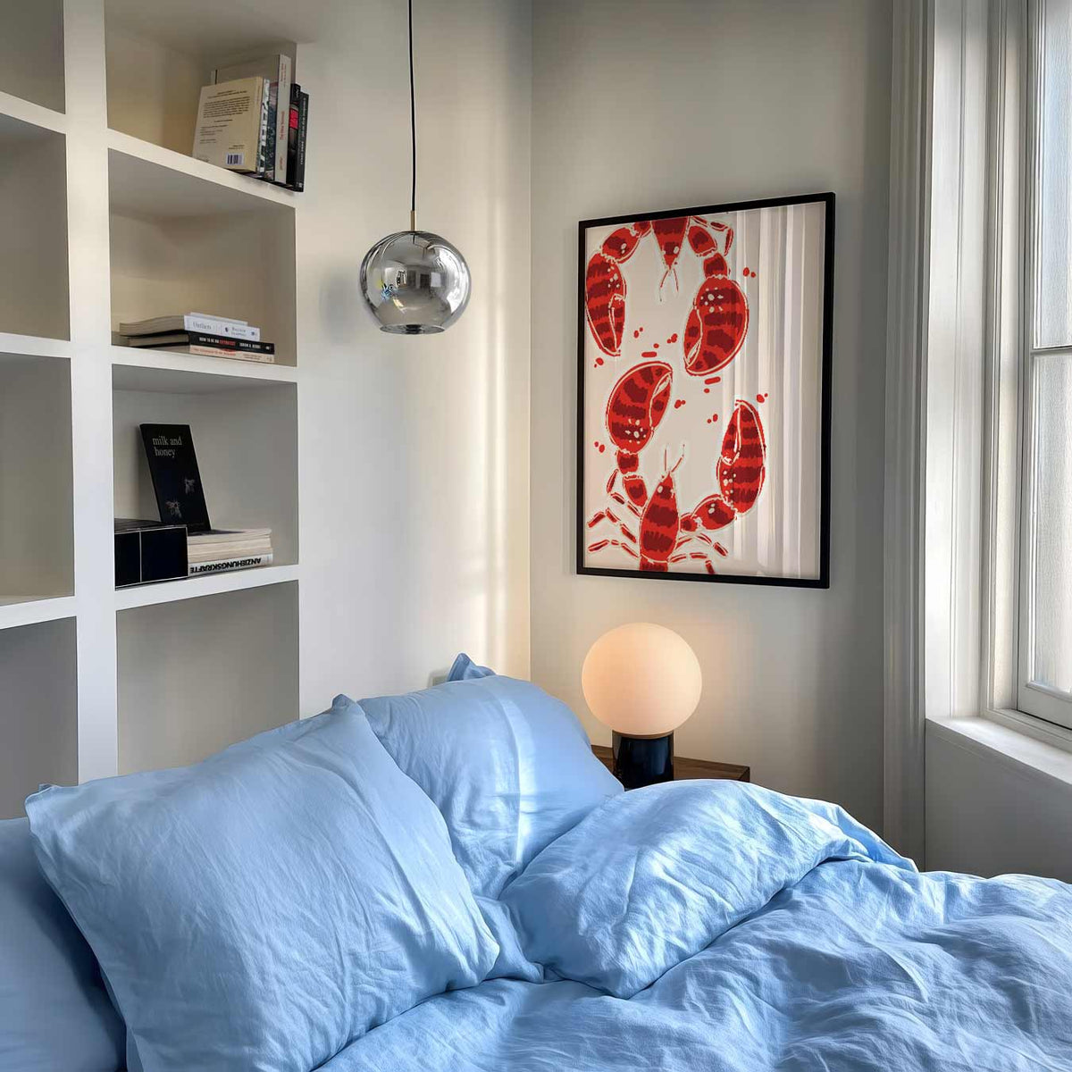 Vrolijke Kreeften Illustratie – dierenposter als moderne staande wanddecoratie