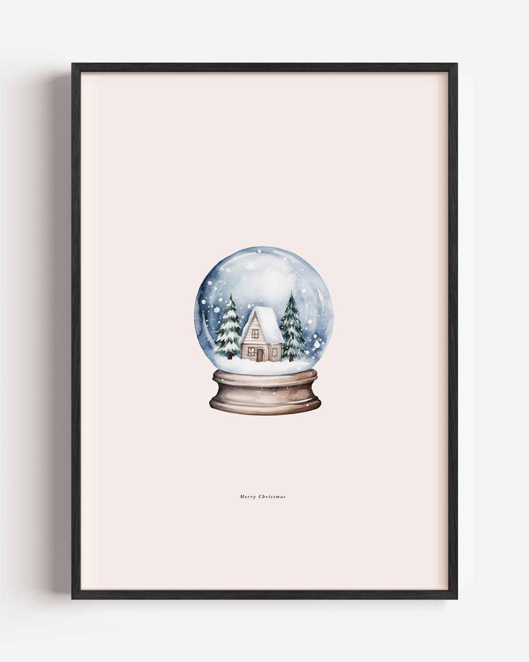 Winterlandschap Sneeuwbol – kerst portret poster als wanddecoratie