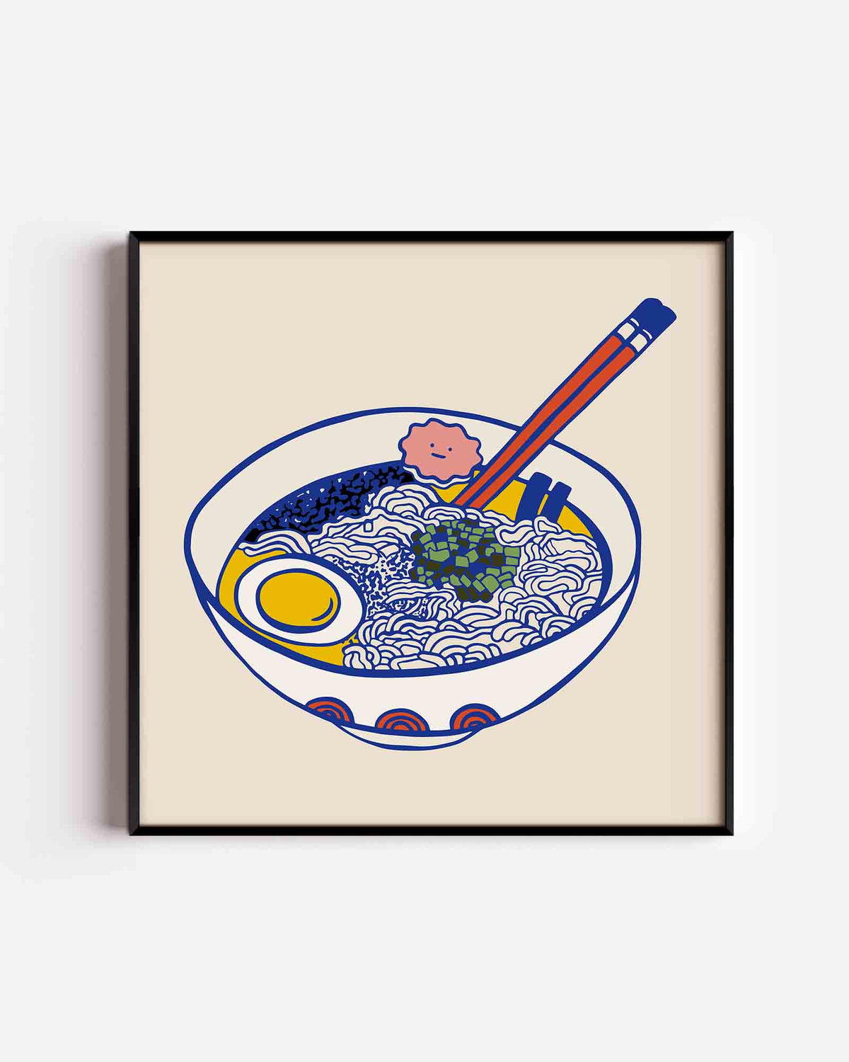 Ramen bowl – Aziatische vierkante poster als wanddecoratie