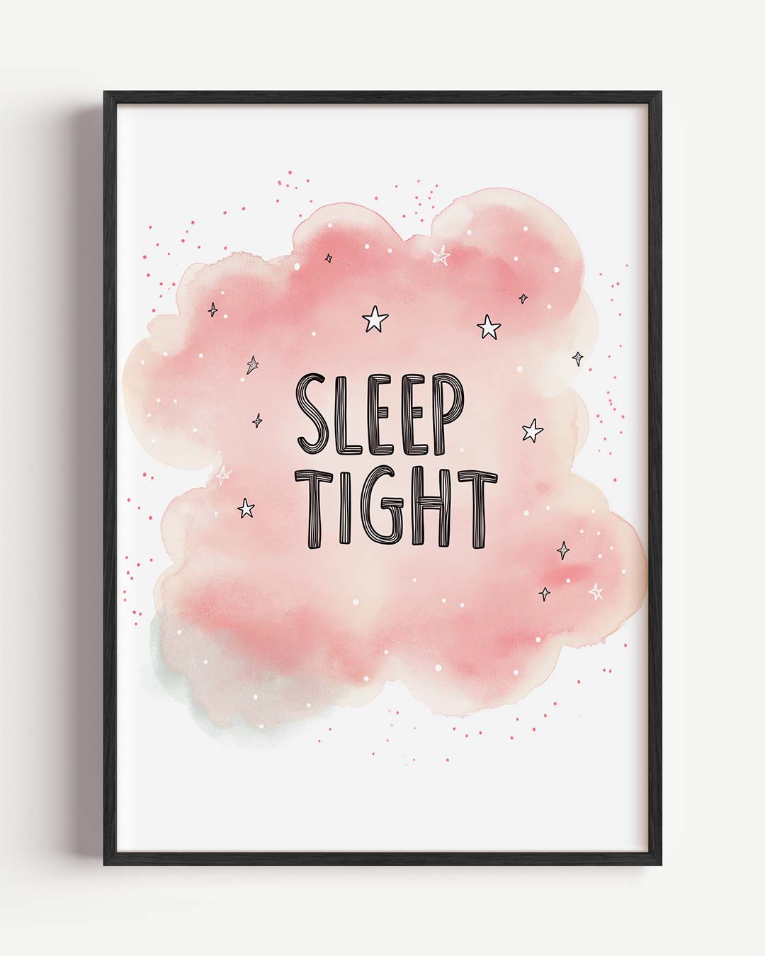 Dromerige "Sleep Tight" – kids portret poster als wanddecoratie