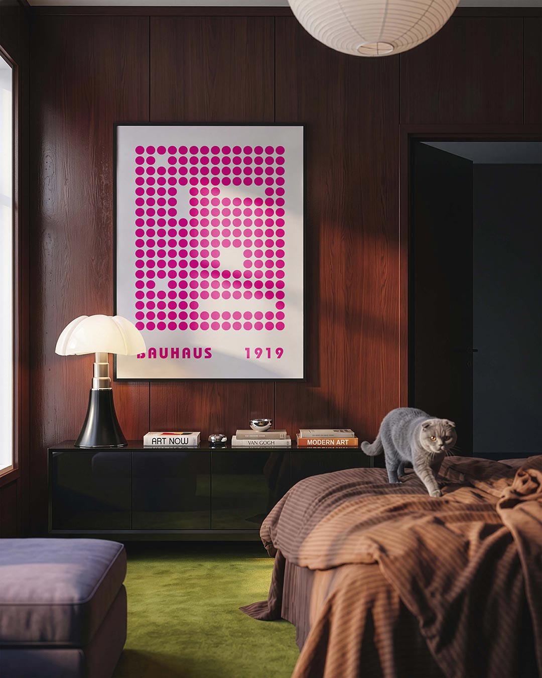 – geometrische Bauhaus poster in staand formaat