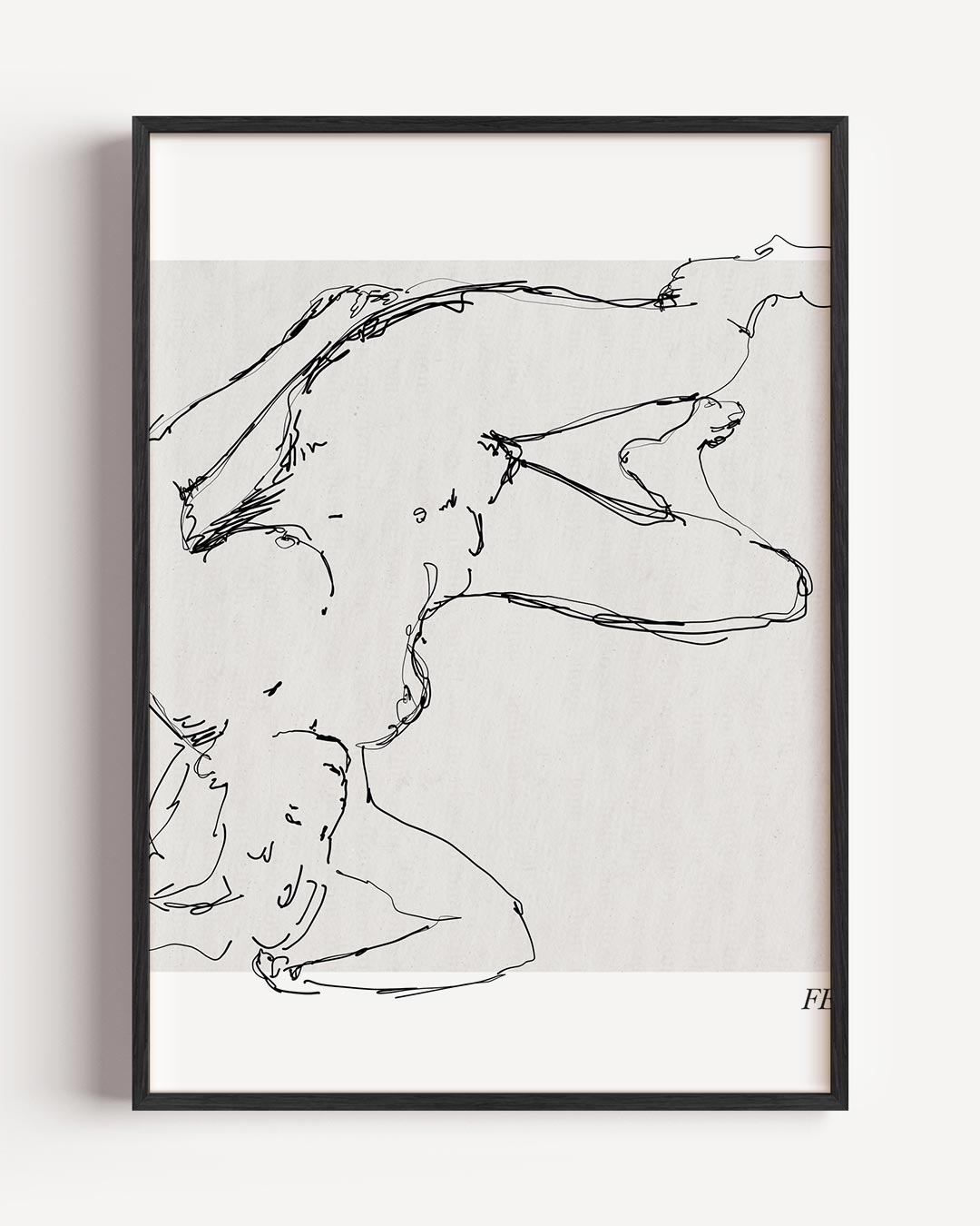 Kunstzinnige Vrouwelijke Contouren – lijntekening portret poster als wanddecoratie