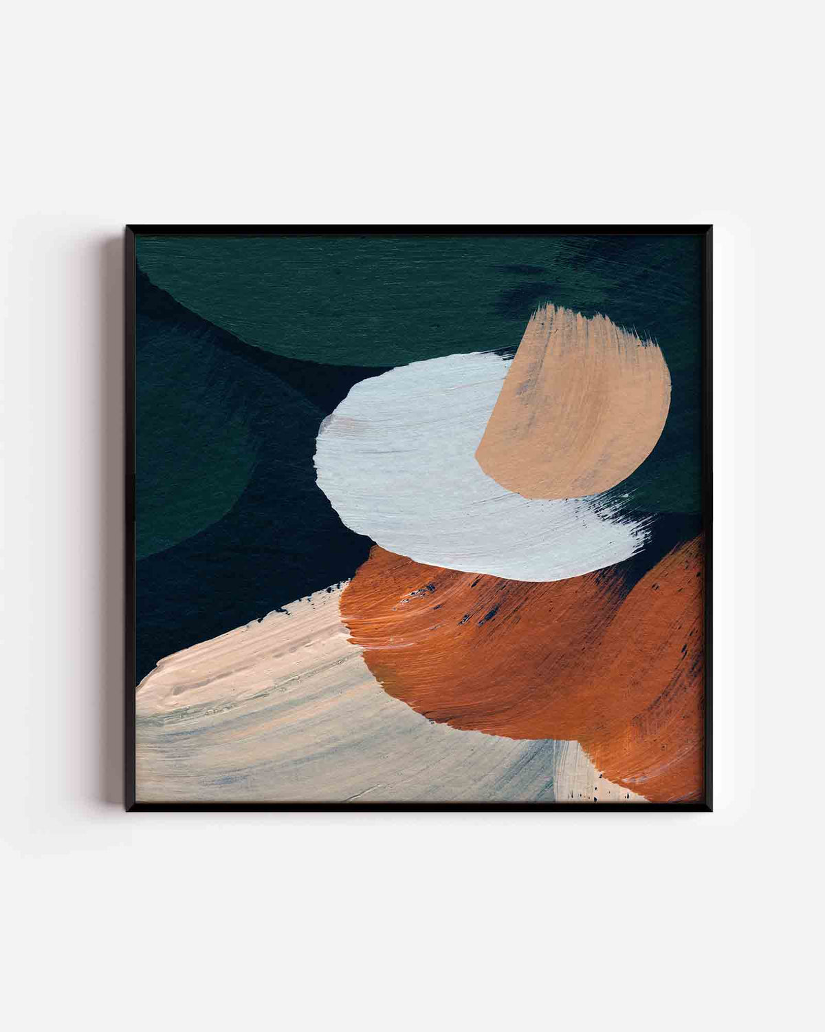 Abstracte penseelstreken – schilderkunst vierkante poster als wanddecoratie