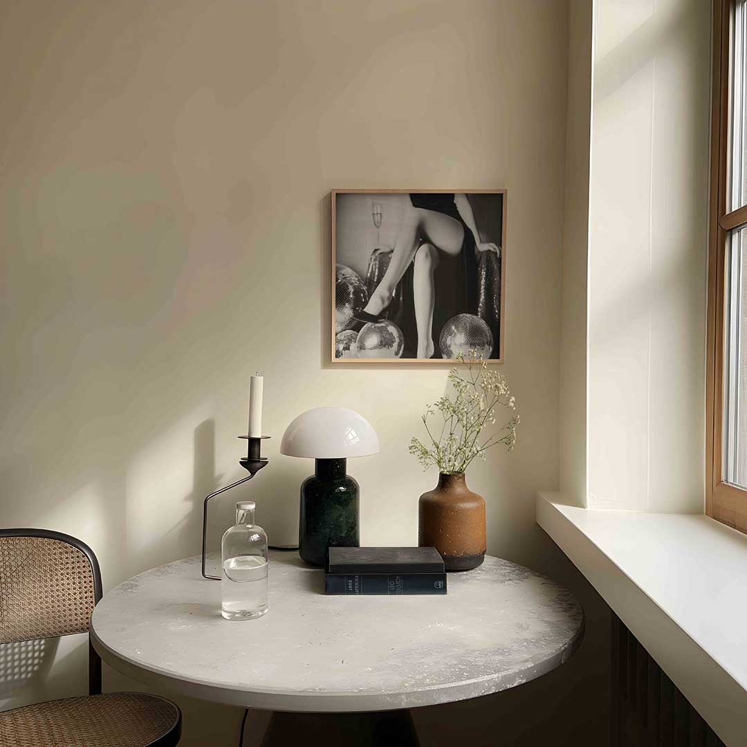 Glanzende disco ballen – Pop Art wandkunst als vierkante poster