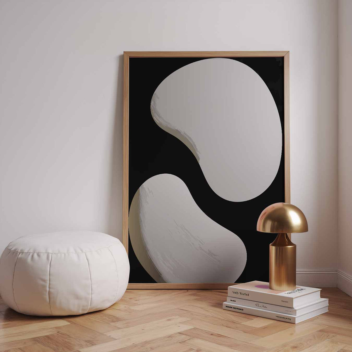 Yin Yang Minimalistische – staande kleurrijke abstracte wanddecoratie van WallArtistic