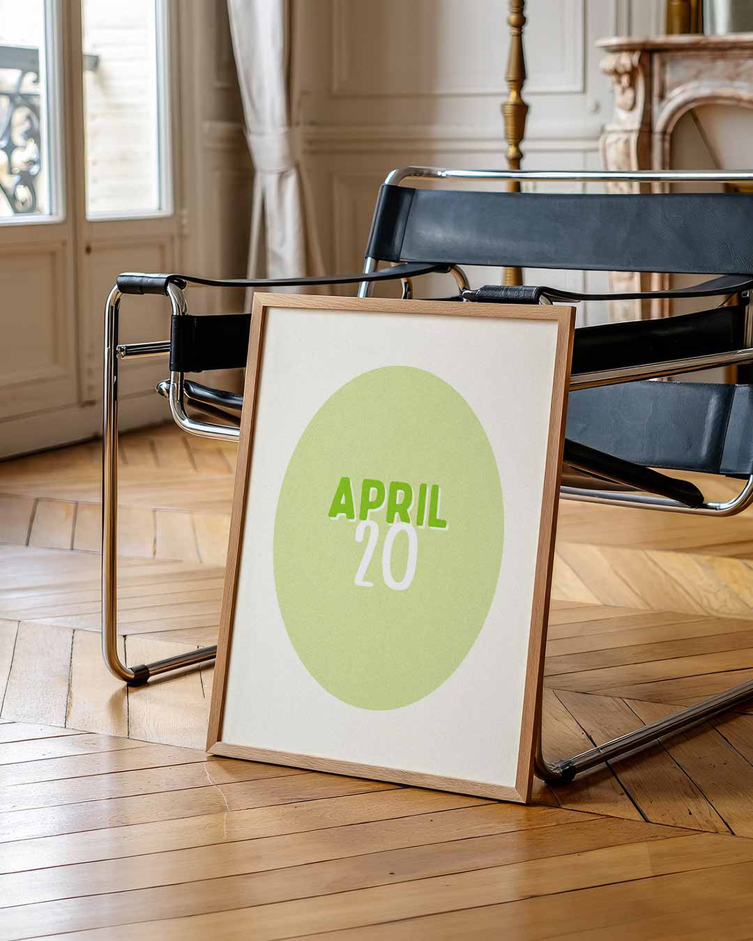 April Minimalistische Kalenderposter – staande muurposter voor Pasen