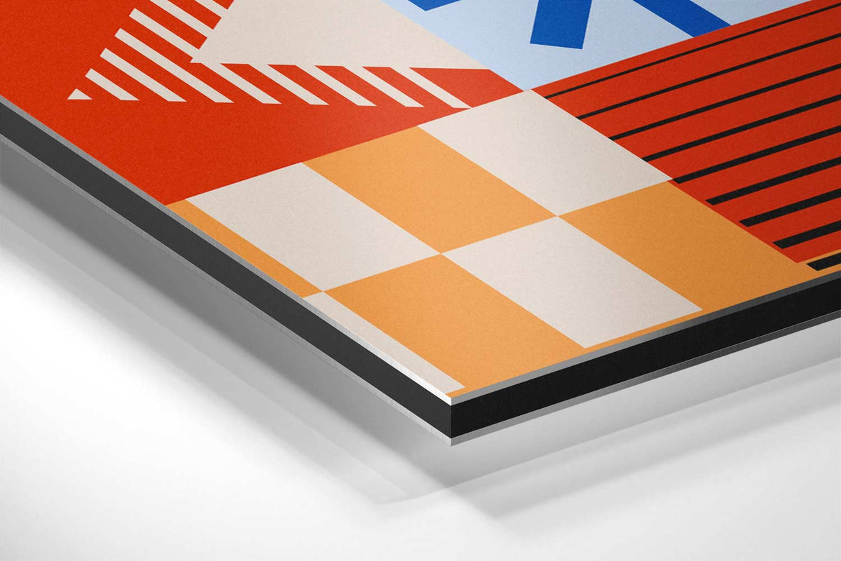 Retro Geometrisch Kunstwerk – canvas kunstwerk als wanddecoratie