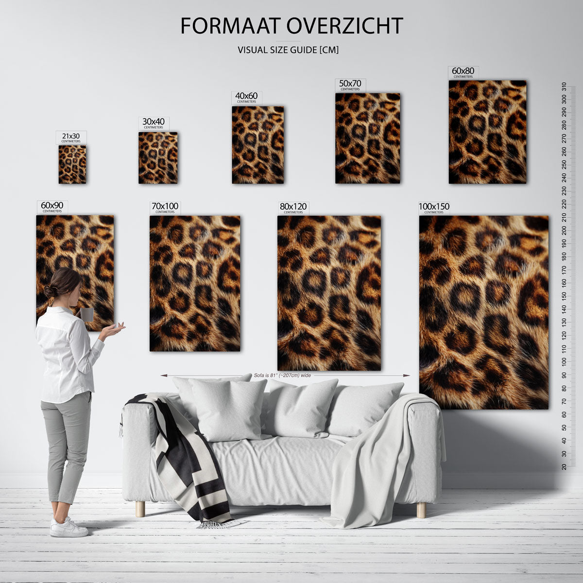 Luipaardprint – staande muurposter met safari thema