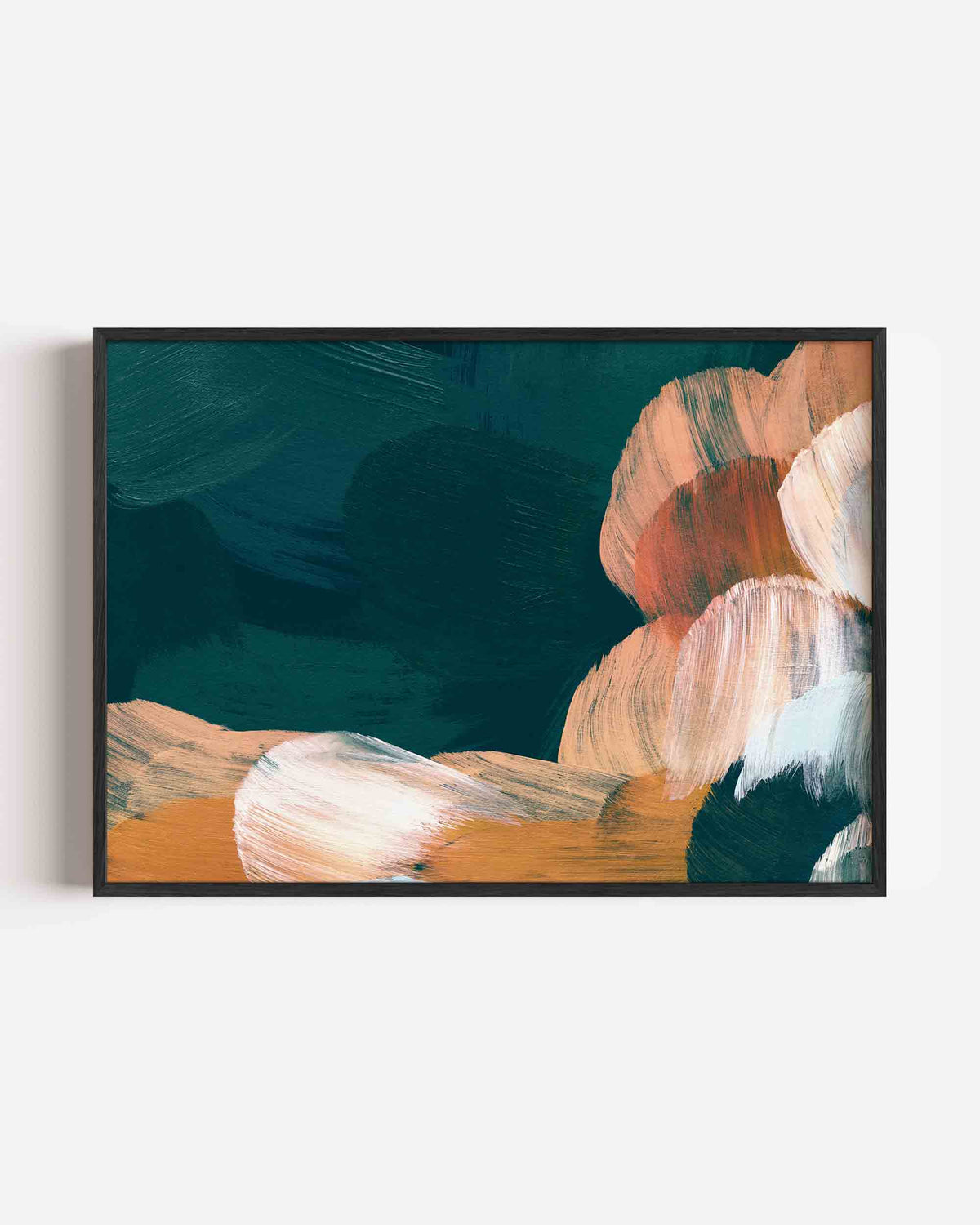 Abstracte penseelstreken – schilderkunst landscape poster als wanddecoratie