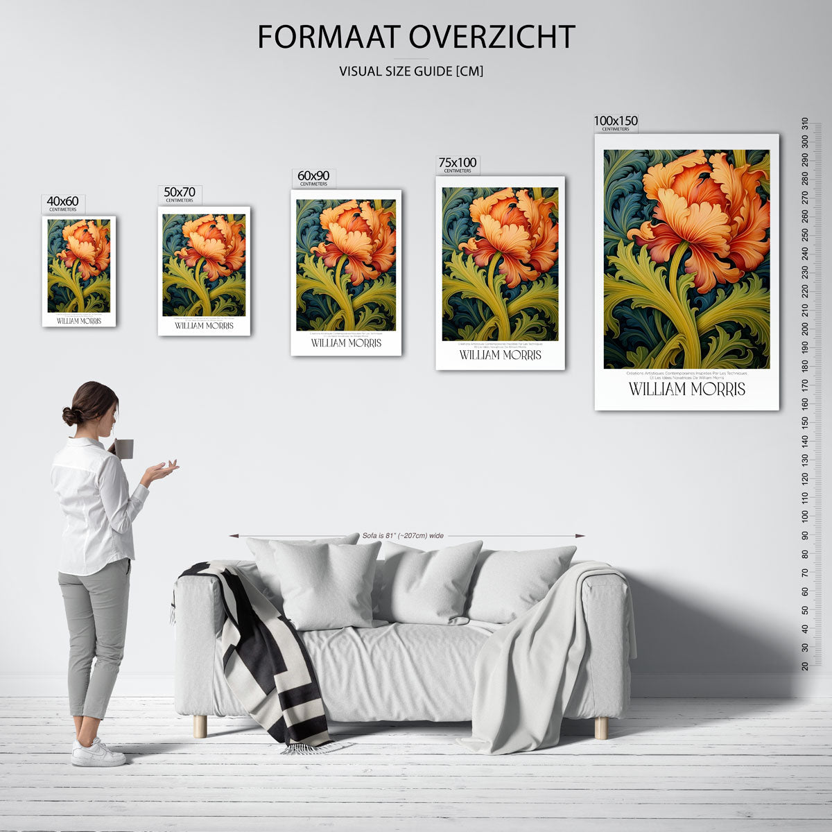Abstract – staande wanddecoratie van WallArtistic