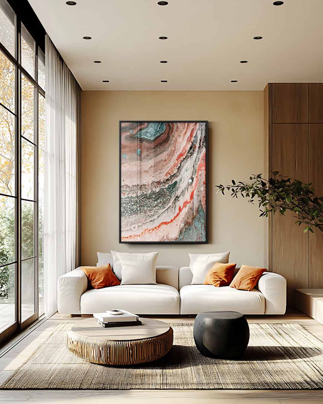 Kleurrijke Whirlpool – canvas wanddecoratie in portret formaat