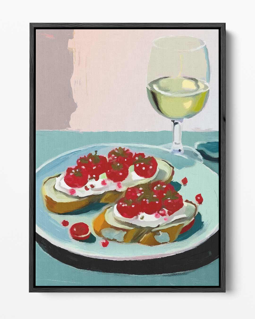Zomers Genot Schilderij – portret kunstwerk als wanddecoratie