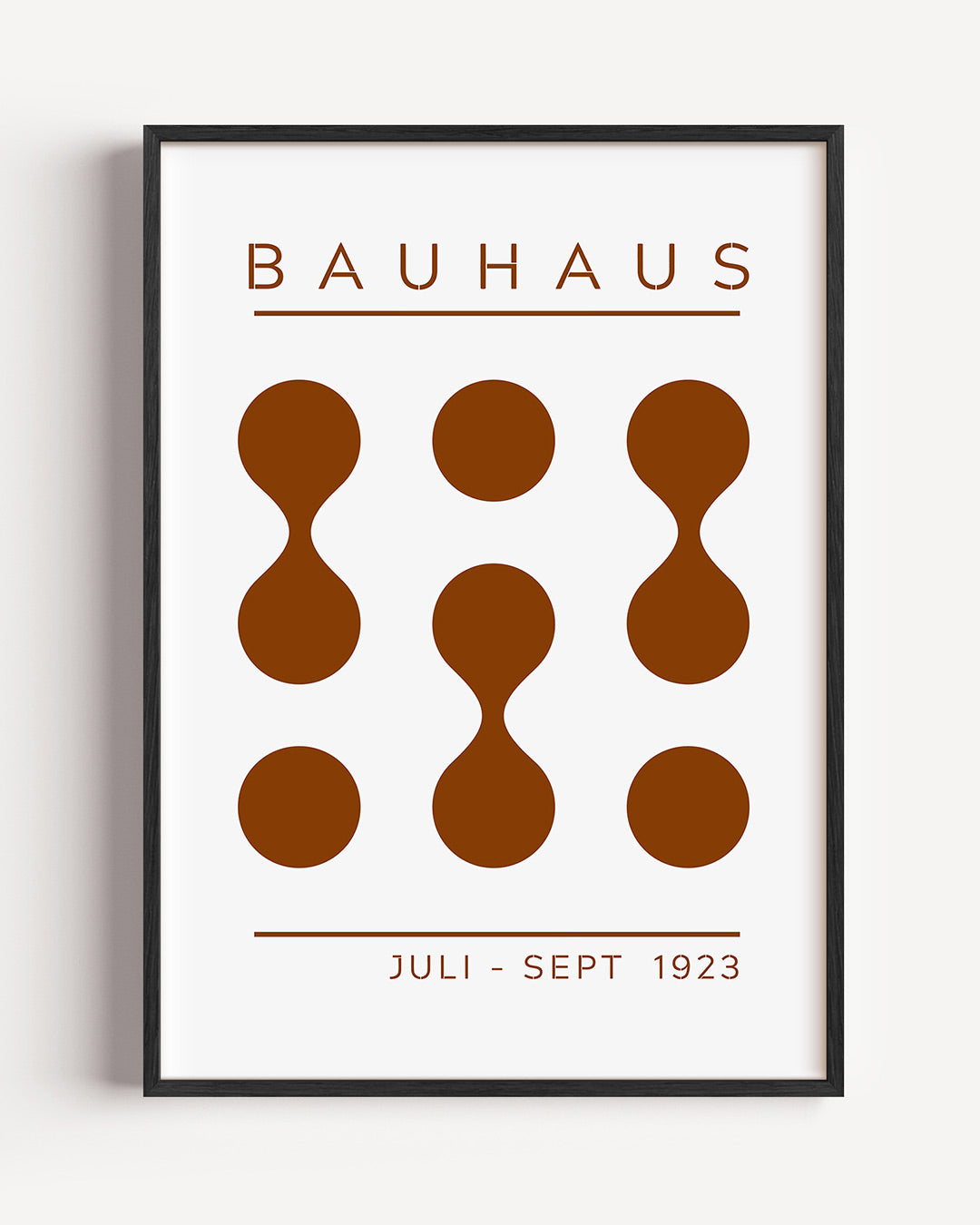Vorm en balans – staande Bauhaus poster als wanddecoratie