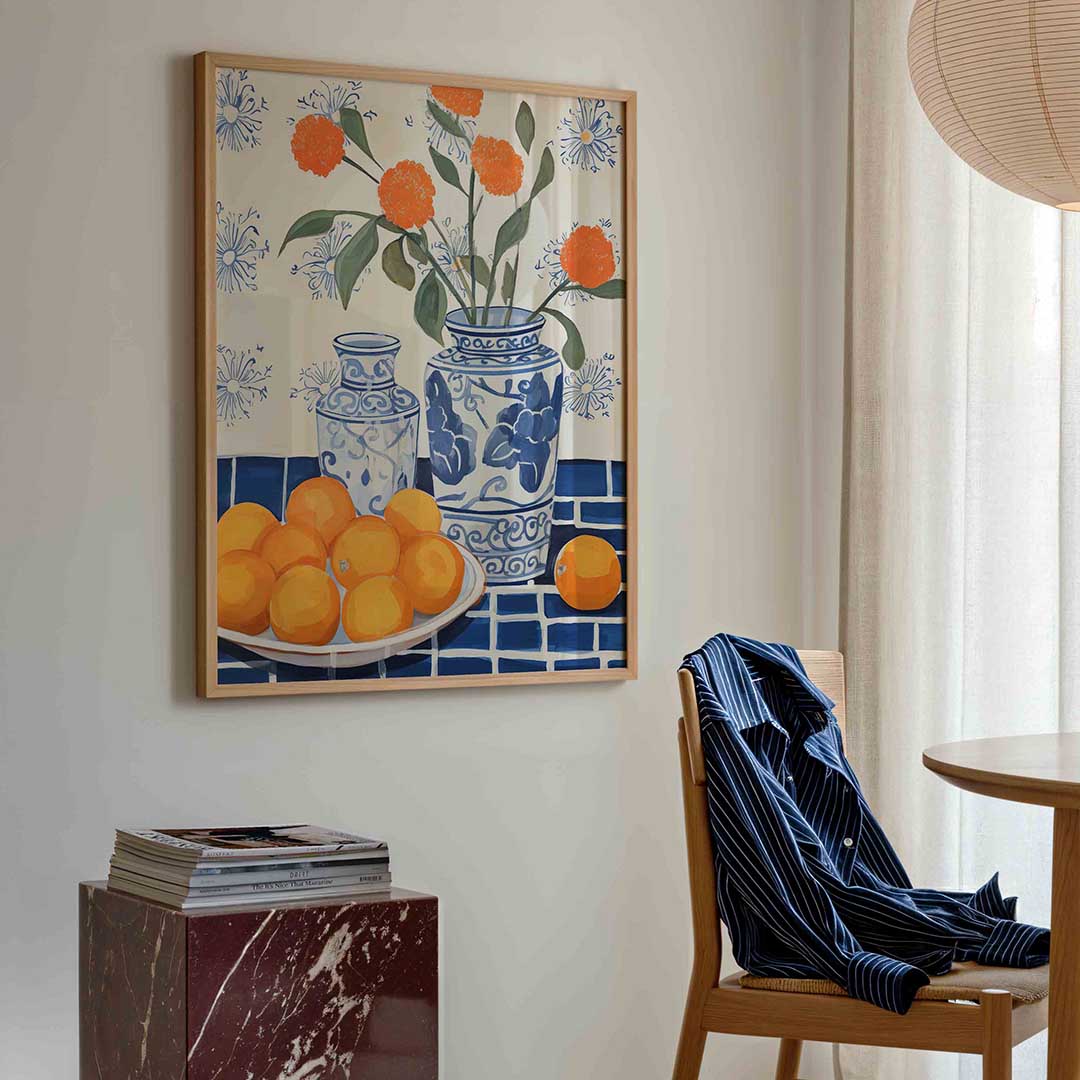 Bloemen en fruit – bloemen poster in staand formaat