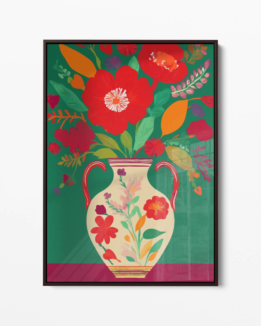 Bloemrijke Kleurenpracht – portret kunstwerk als wanddecoratie