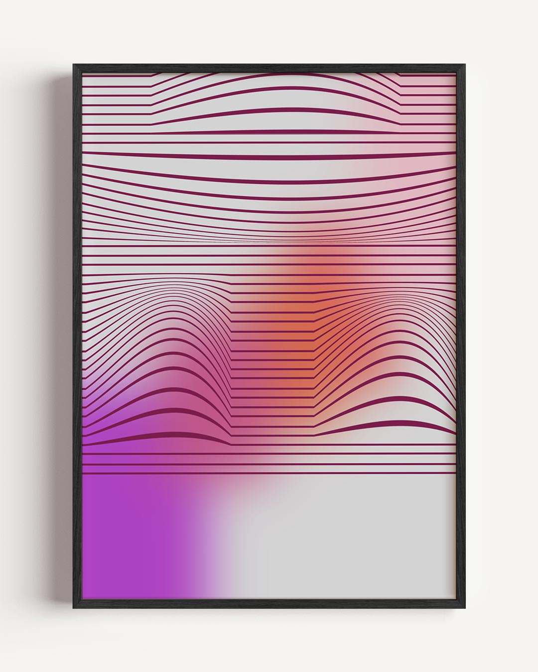Modieuze Geometrische Print – kleurrijke abstracte portret poster als wanddecoratie