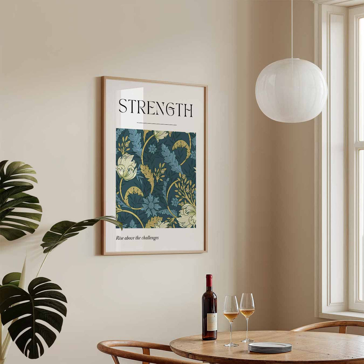 Strength – tekstposter in staand formaat