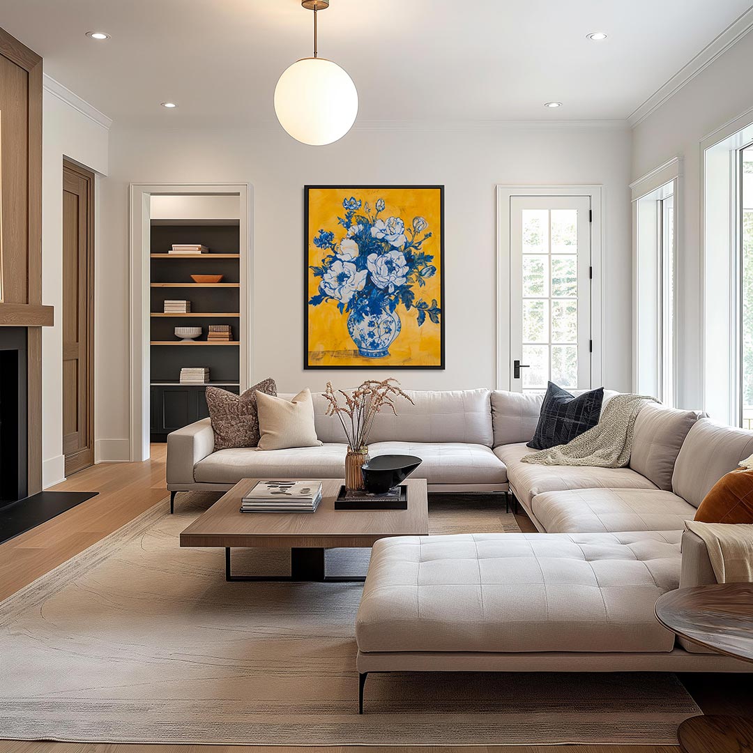 Bloemrijke compositie – decoratief kunstwerk voor aan de muur