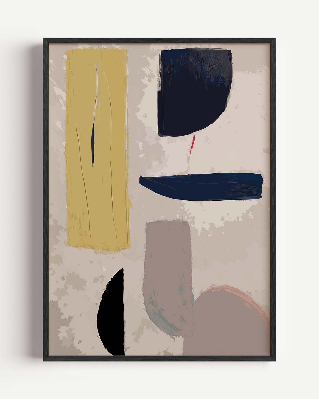 Abstracte Aardetinten – kleurrijke abstracte portret poster als wanddecoratie