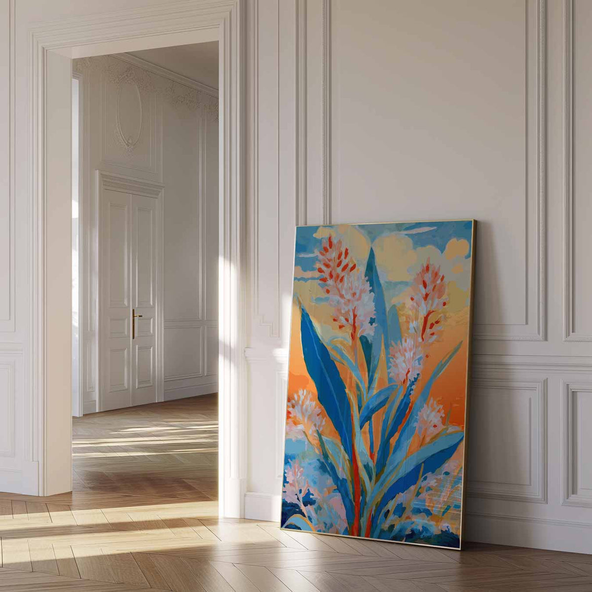 Kleurrijke Bloemenpracht – zomer poster als frisse staande wanddecoratie