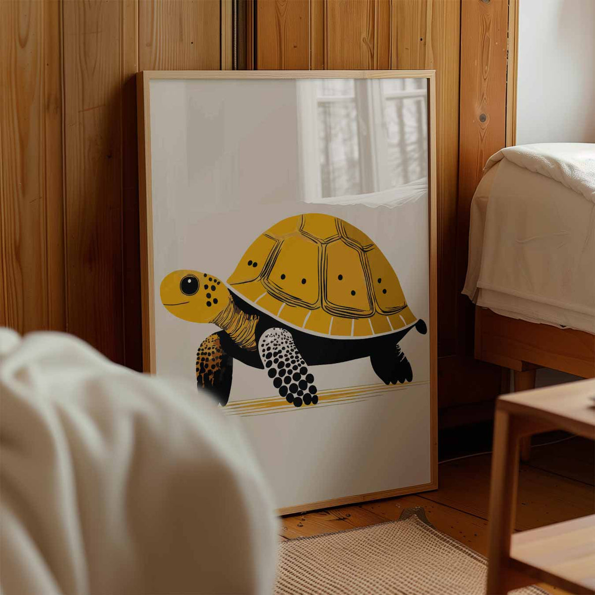 Schattige Schildpad Illustratie – kinderposter in staand formaat
