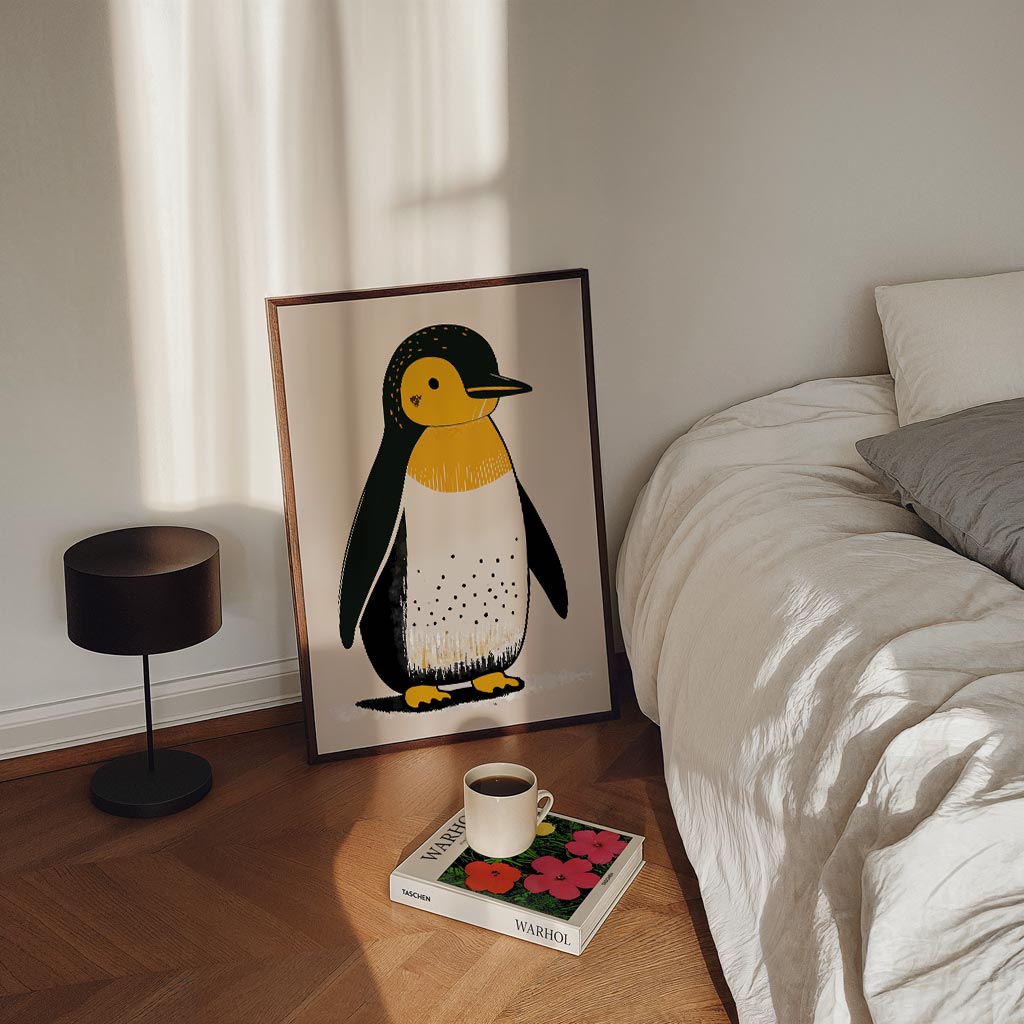 Schattige Pinguïn – staande kinderkamer wanddecoratie van WallArtistic