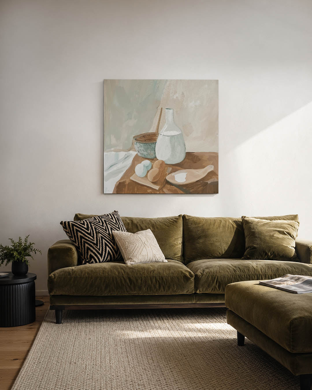 Abstract kunstwerk – derde productweergave – een abstract kunstwerk met donkere tinten en een rustige visuele opbouw.