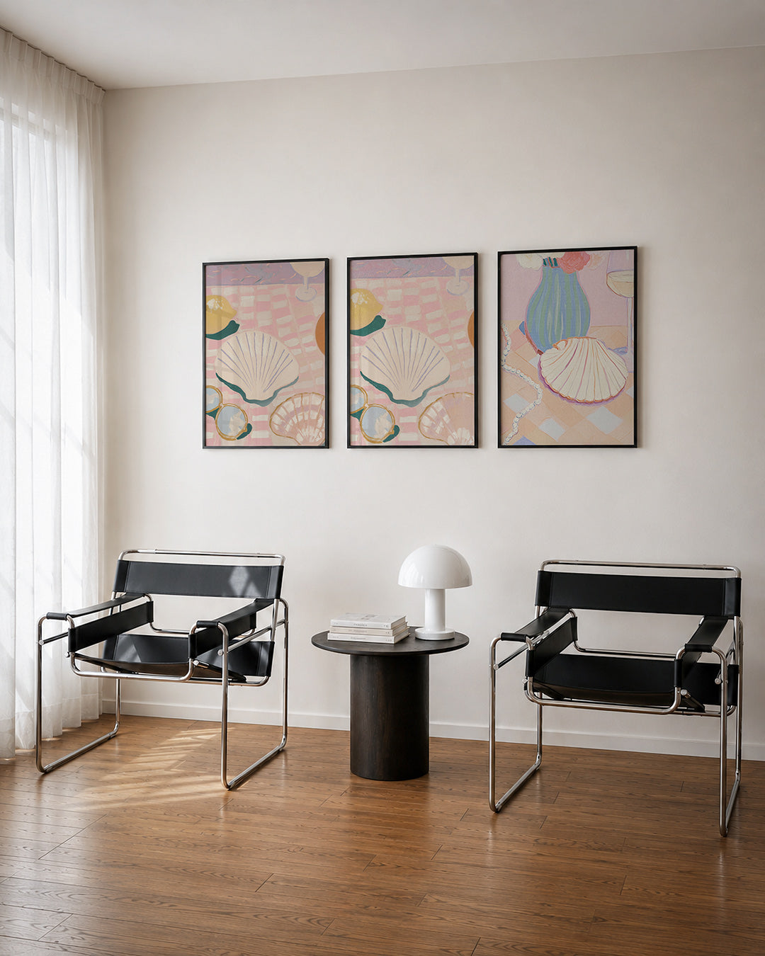 Zomers tafereel posterset – derde productweergave – deze posterset in drie delen toont een speelse compositie