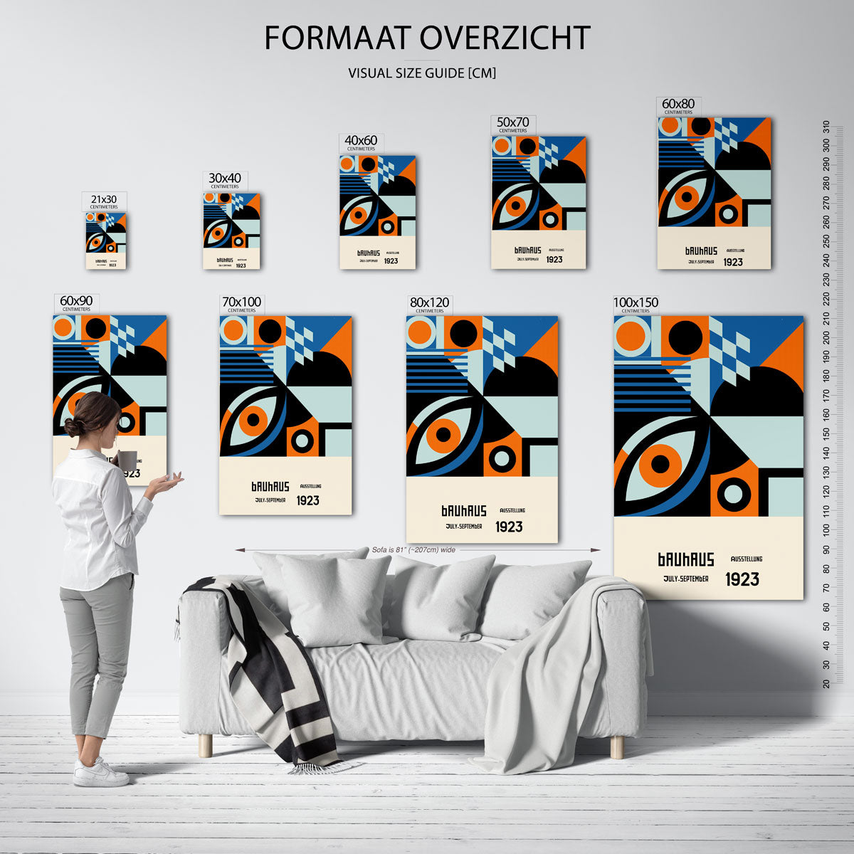 Vormen en vlakkenspel – Bauhaus poster als geometrische wanddecoratie