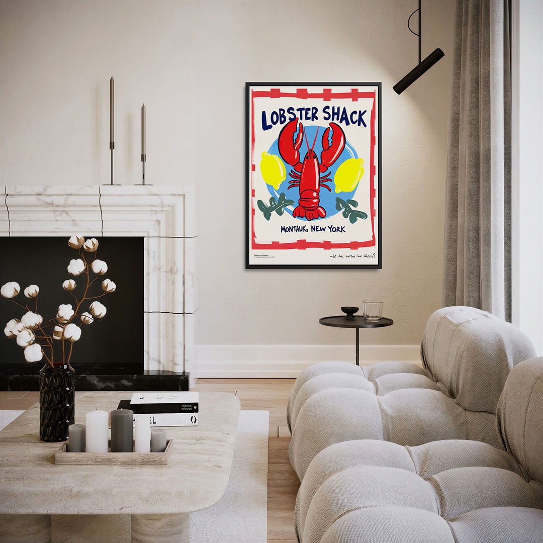 Kleurrijke kreeft illustratie – moderne staande wandkunst