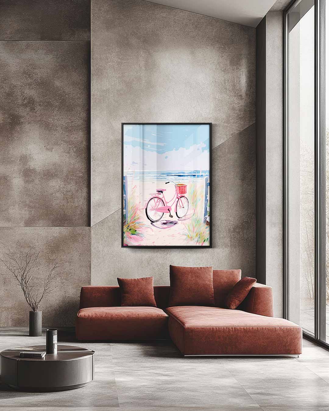 Fietstocht naar het Zeezicht – staande wandkunst voor woonkamer of interieur