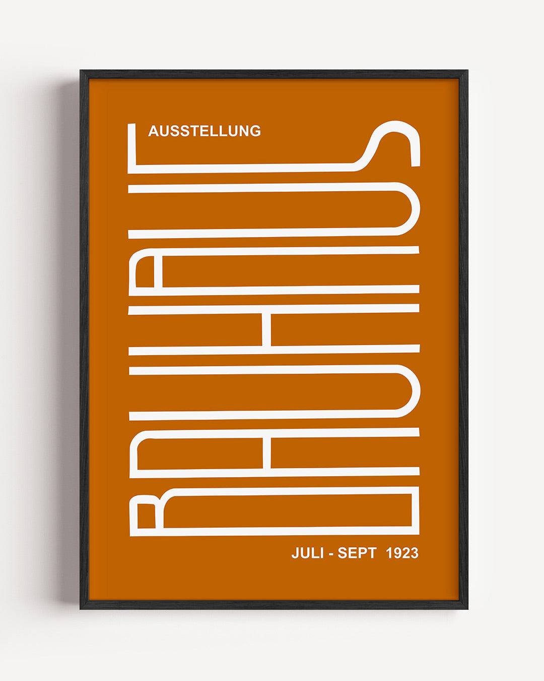 Lijnenspel en kleur – staande Bauhaus poster als wanddecoratie