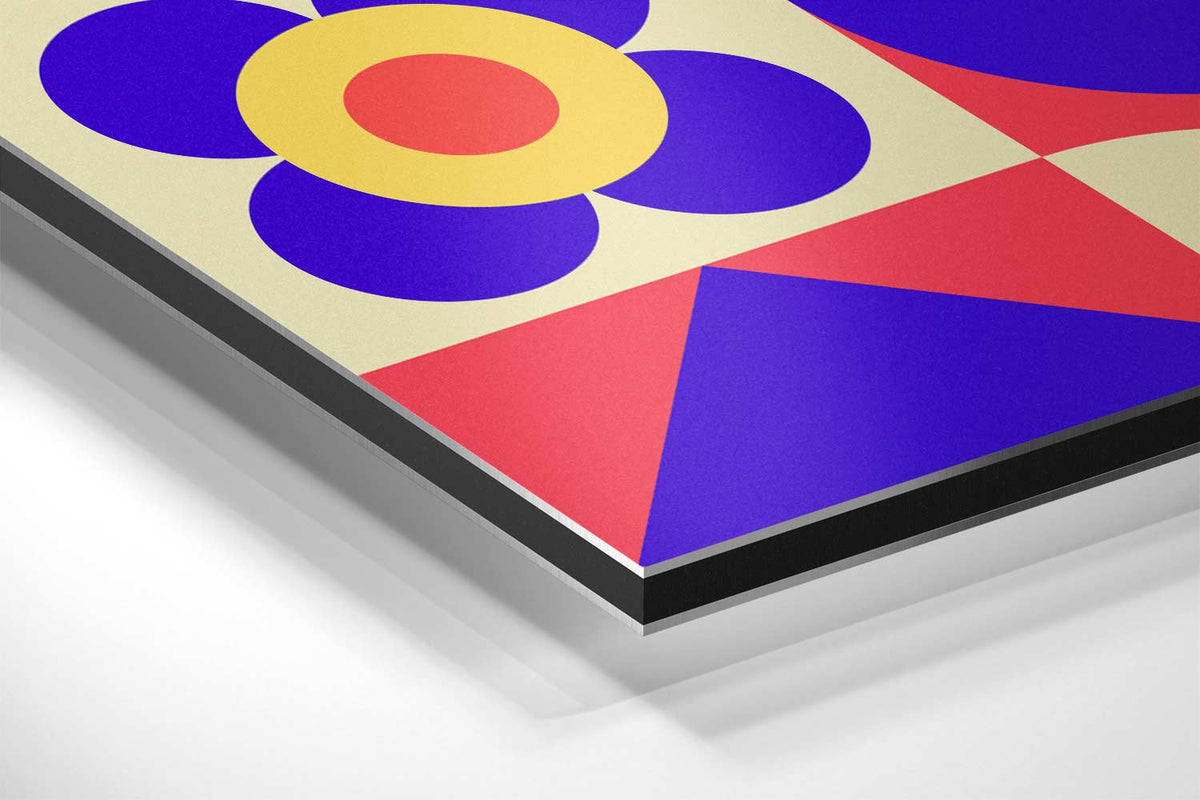 Retro Geometrische Print – canvas kunstwerk als wanddecoratie