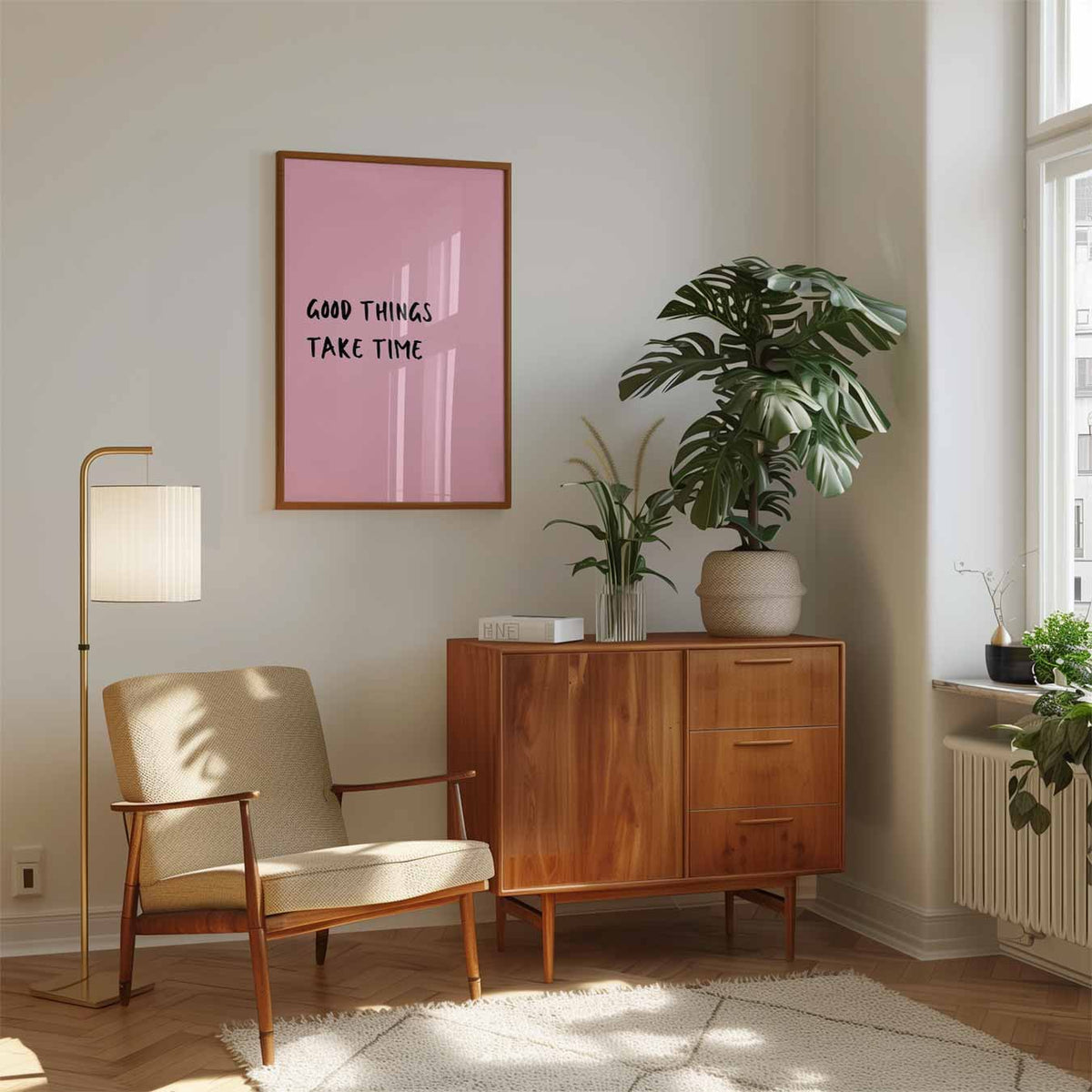 Inspirerende Tijdloze Quote – staande muurposter met zomerse uitstraling