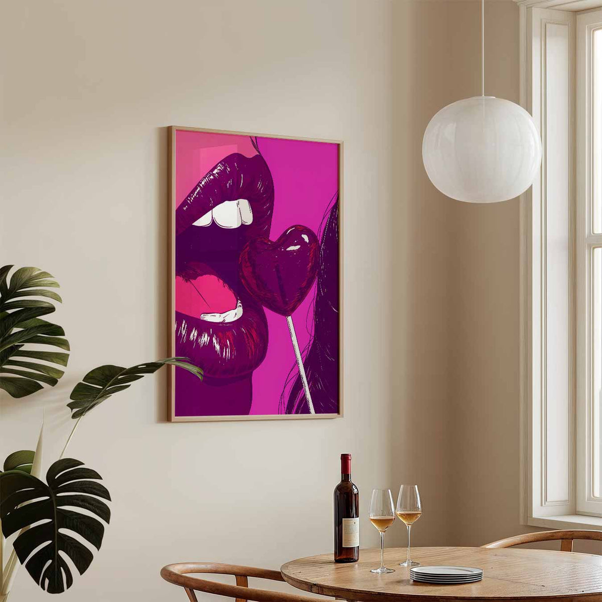 Liefdevolle Lollipop Luxe – zomerse wandkunst als portret poster