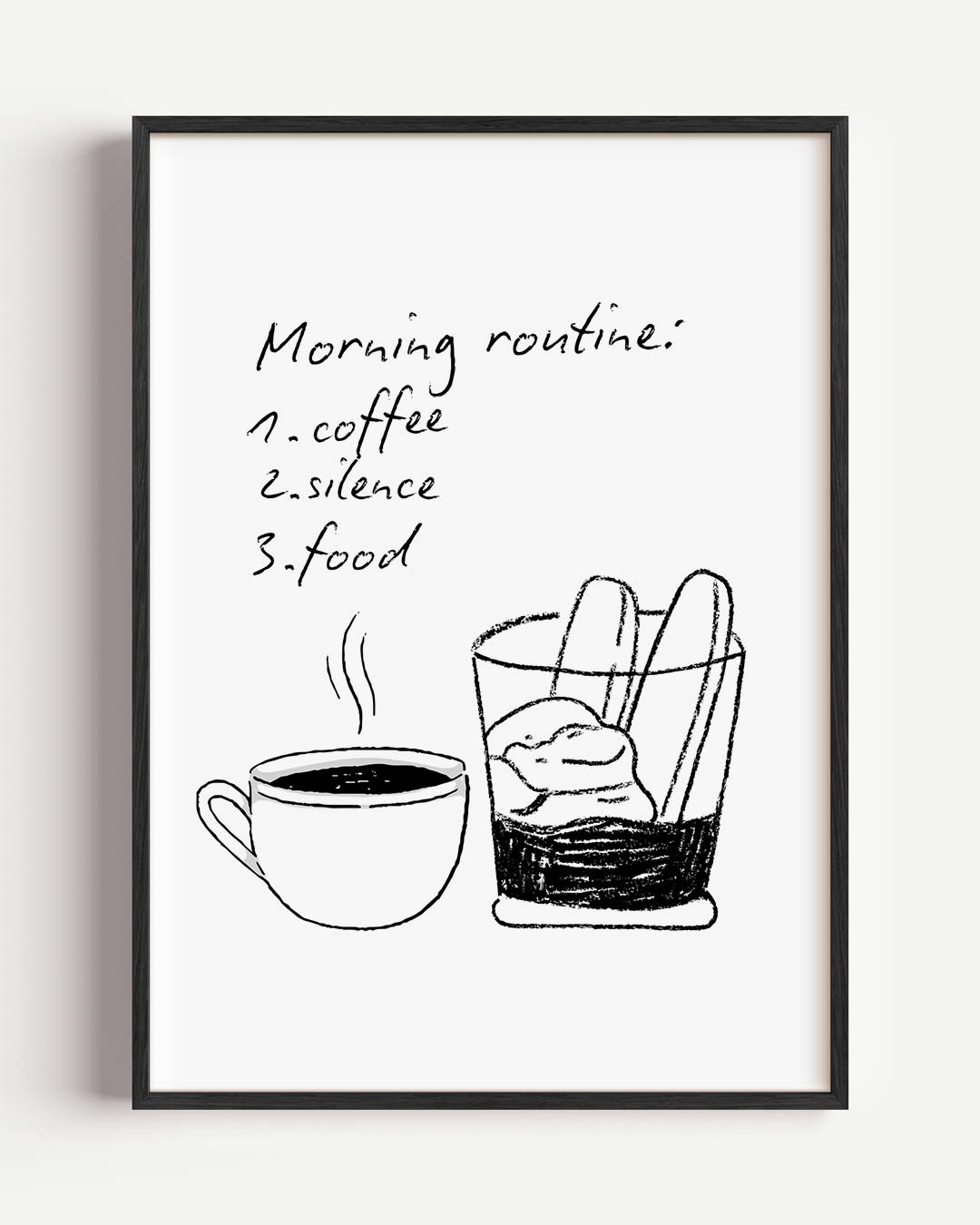 Morning Routine – zomer portret poster als wanddecoratie
