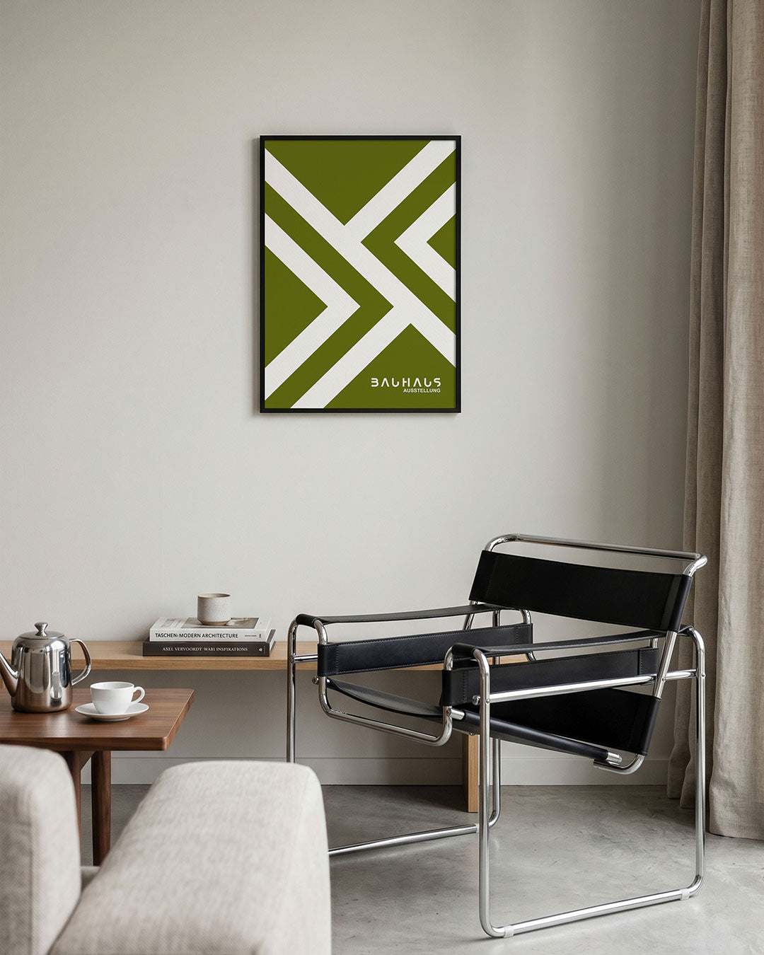 Lijnen en vlakken – geometrische Bauhaus poster in staand formaat