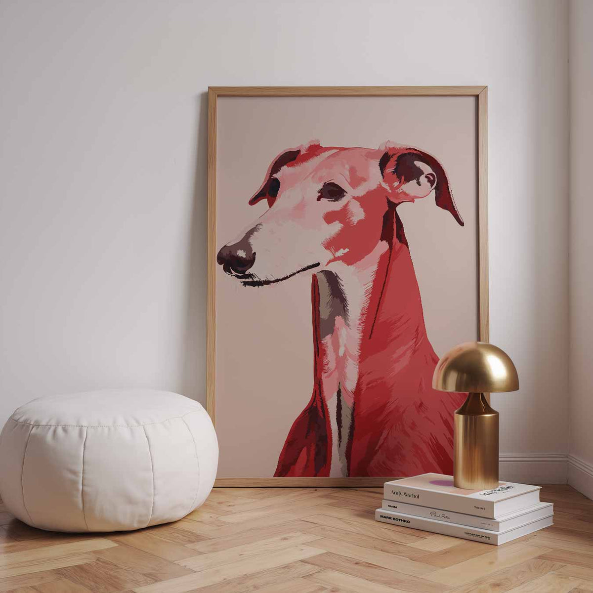 Stijlvolle Greyhound – dieren poster in staand formaat