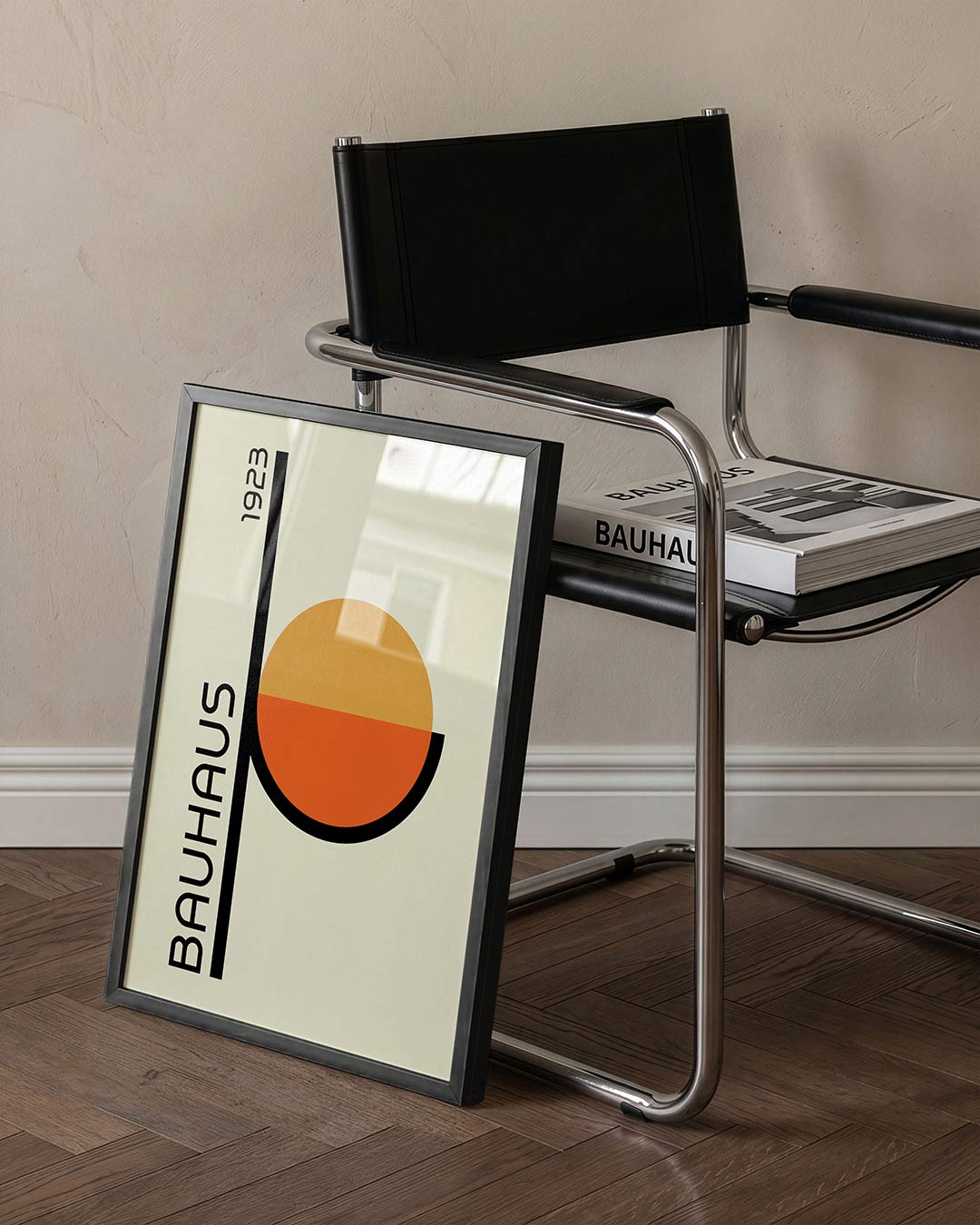 Vorm en kleur – staande Bauhaus poster voor aan de muur