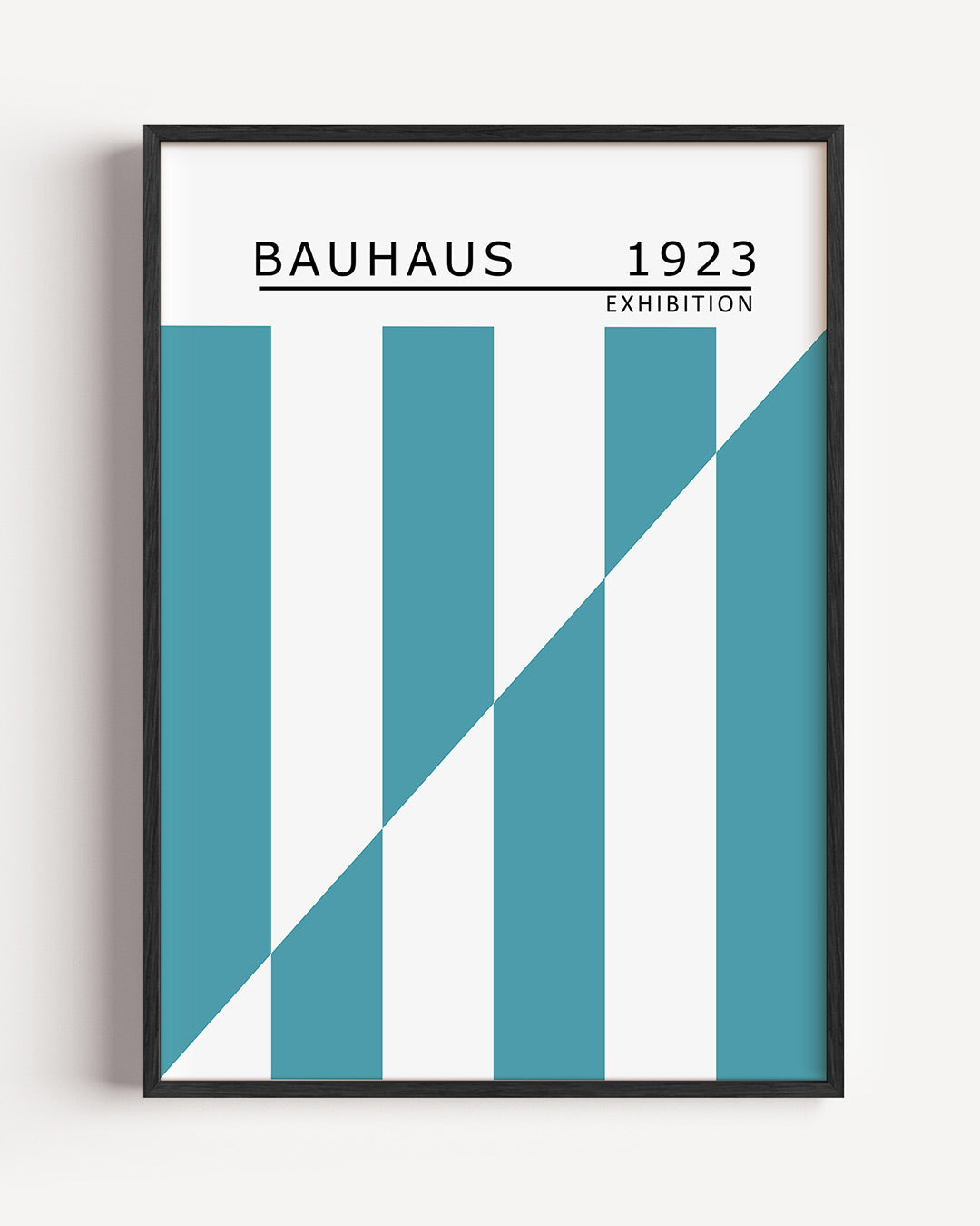 Lijnen en vlakken – staande Bauhaus poster als wanddecoratie
