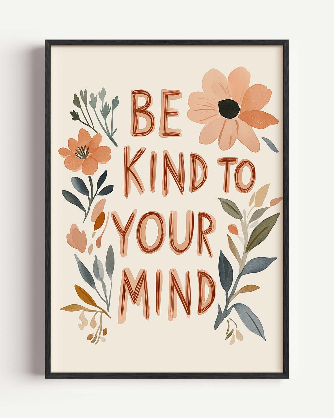 Mindful Bloemenpracht – kids portret poster als wanddecoratie