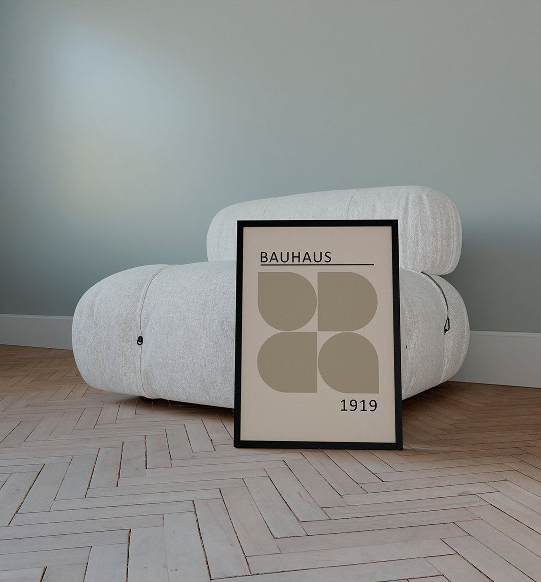 Vorm en balans – staande Bauhaus poster voor aan de muur