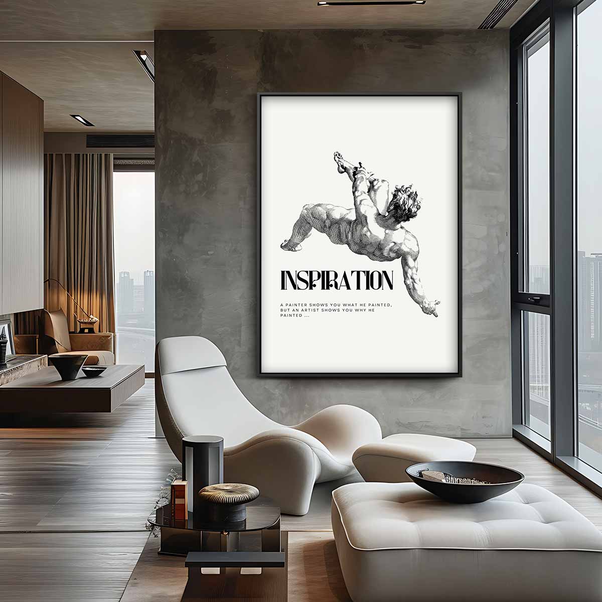Inspirerende Kunstdruk – staande wandkunst voor woonkamer of interieur