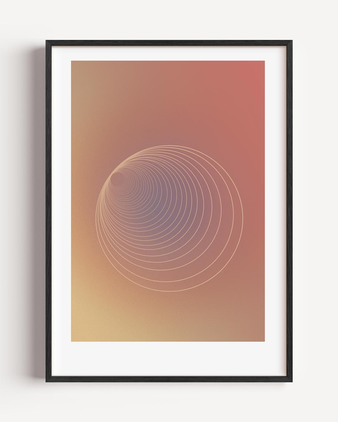 Hypnotiserende Cirkelposter – kleurrijke abstracte portret poster als wanddecoratie