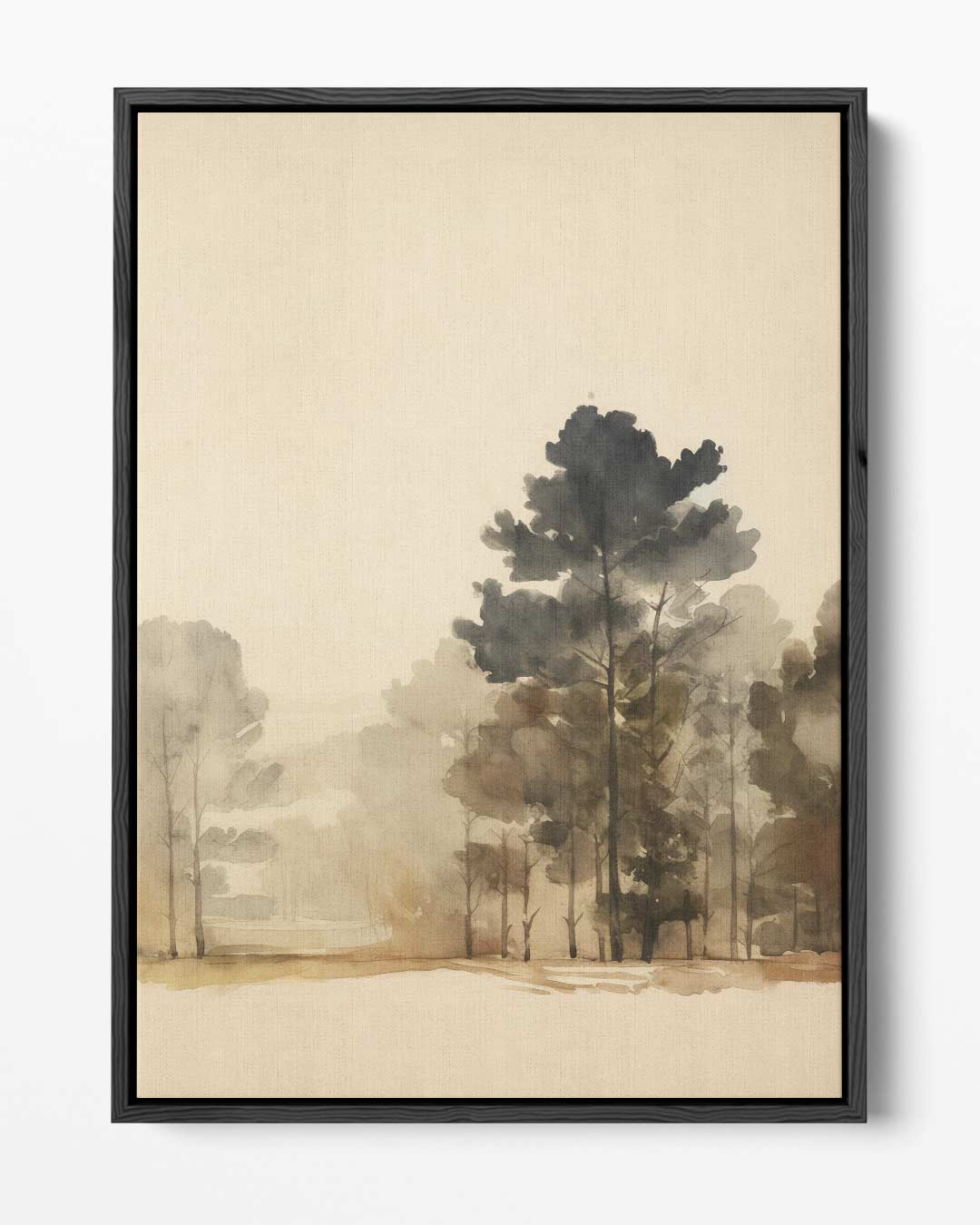 Serene Boslandschap in Waterverf – portret kunstwerk als wanddecoratie